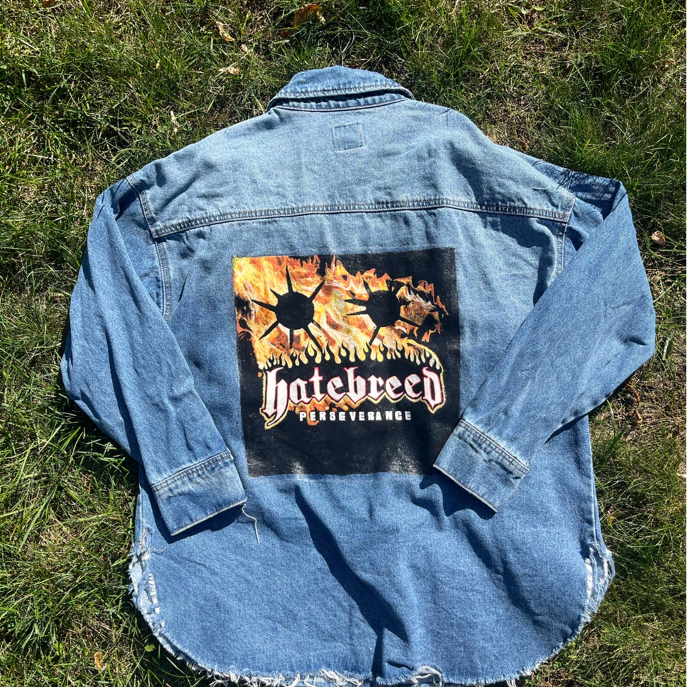 Denim Jacket with Graphic Patch